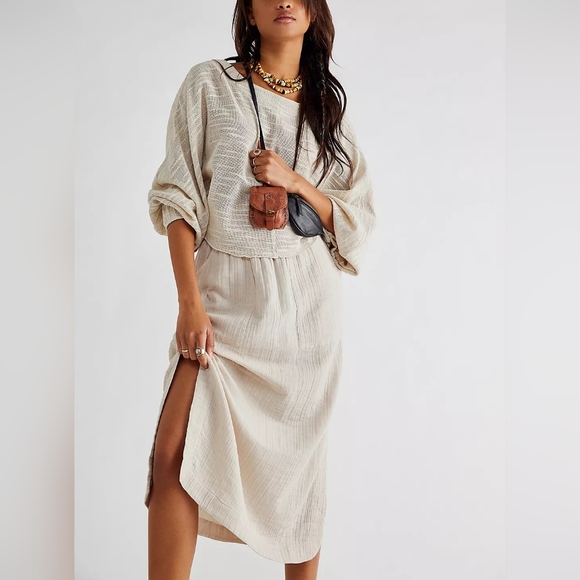 Free People Dresses & Skirts - Free People White Easy Weekend Skirt Set Size Small